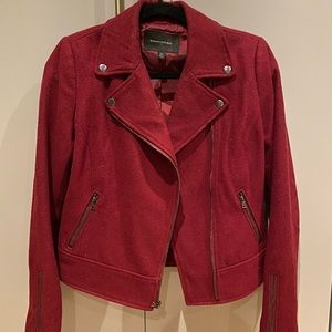 Deep red/maroon Moto Jacket